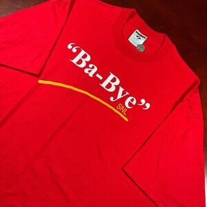 VTG 90s Saturday Night Live David Spade Funny Ba-Bye Quote Casual Tee (XLarge)